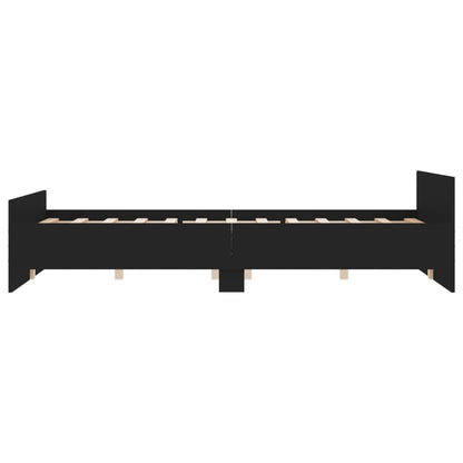 Bedframe Met Hoofd- En Voeteneinde 120 x 190 cm Zwart