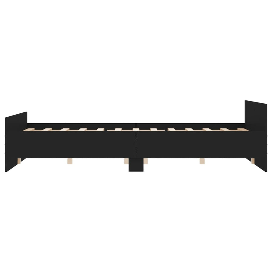 Bedframe Met Hoofd- En Voeteneinde 120 x 190 cm Zwart