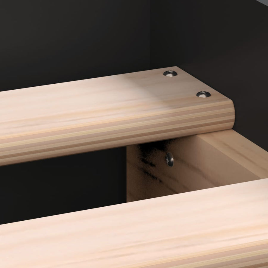 Bedframe Met Hoofd- En Voeteneinde 120 x 190 cm Zwart