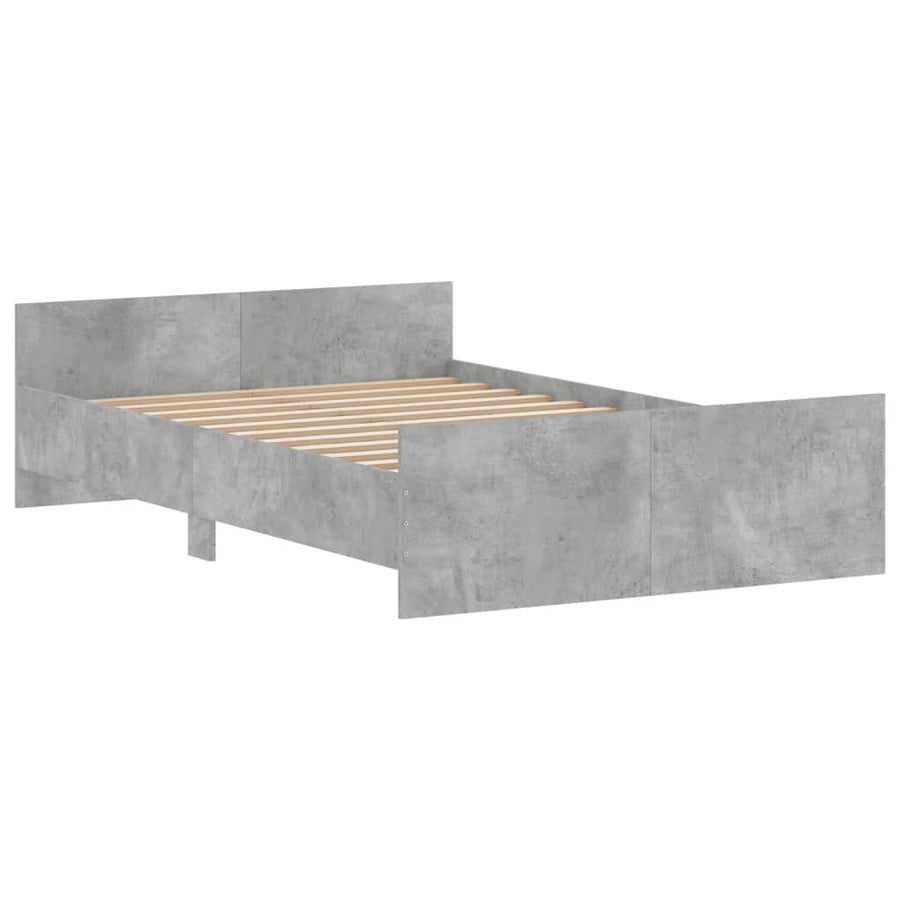 Bedframe Met Hoofd- En Voeteneinde 120 x 190 cm Betongrijs