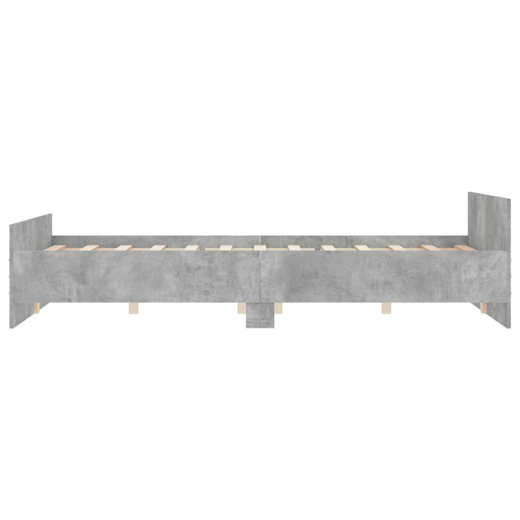 Bedframe Met Hoofd- En Voeteneinde 120 x 190 cm Betongrijs