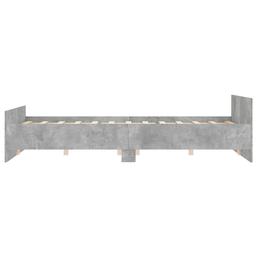 Bedframe Met Hoofd- En Voeteneinde 120 x 190 cm Betongrijs