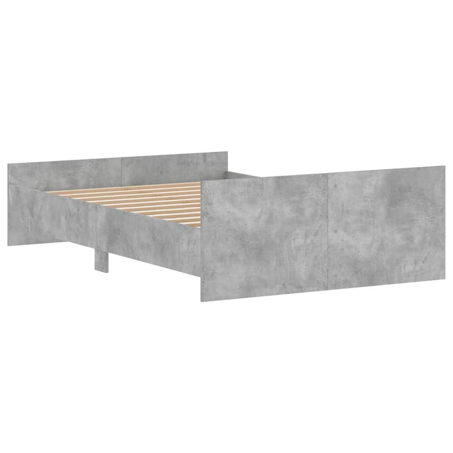 Bedframe Met Hoofd- En Voeteneinde 120 x 190 cm Betongrijs