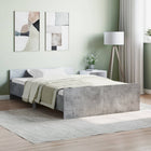 Bed frame with headboard and footboard concrete grey 120x190 cm