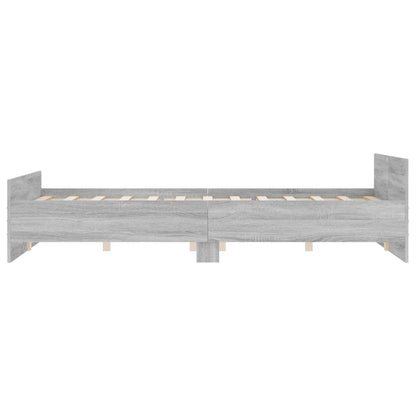 Bedframe Met Hoofd- En Voeteneinde 120 x 190 cm Grijs sonoma