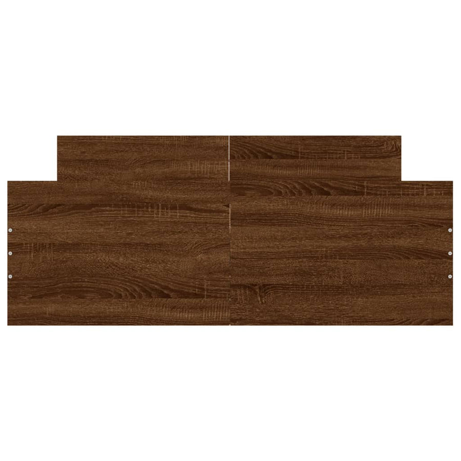 Bedframe Met Hoofd- En Voeteneinde Bruineikenkleurig 120 x 190 cm bruin eikenkleur