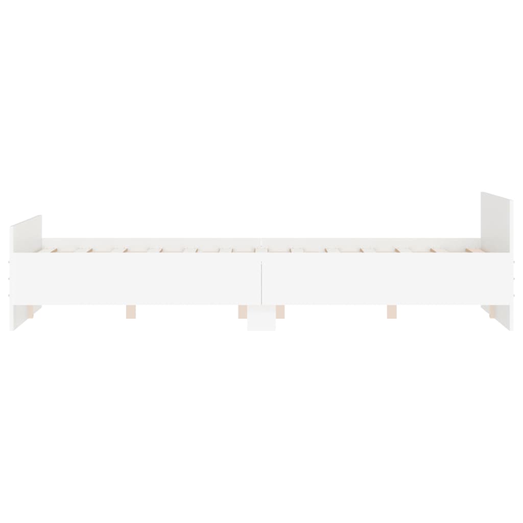Bedframe Met Hoofd- En Voeteneinde 140 x 190 cm Wit