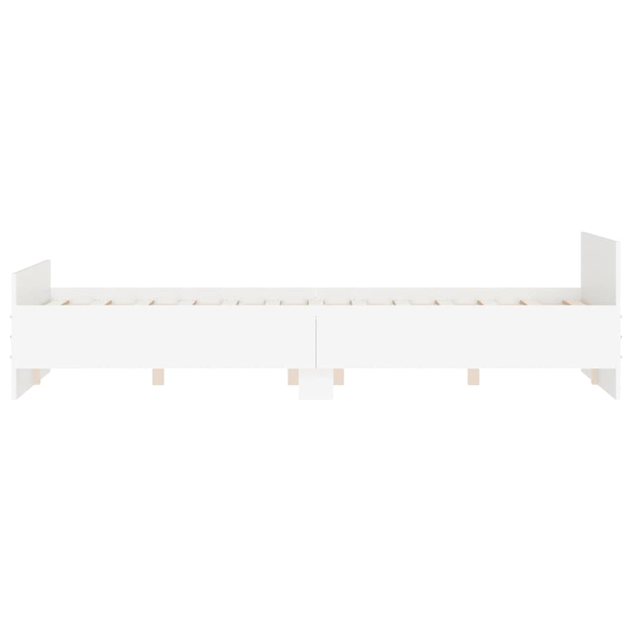 Bedframe Met Hoofd- En Voeteneinde 140 x 190 cm Wit