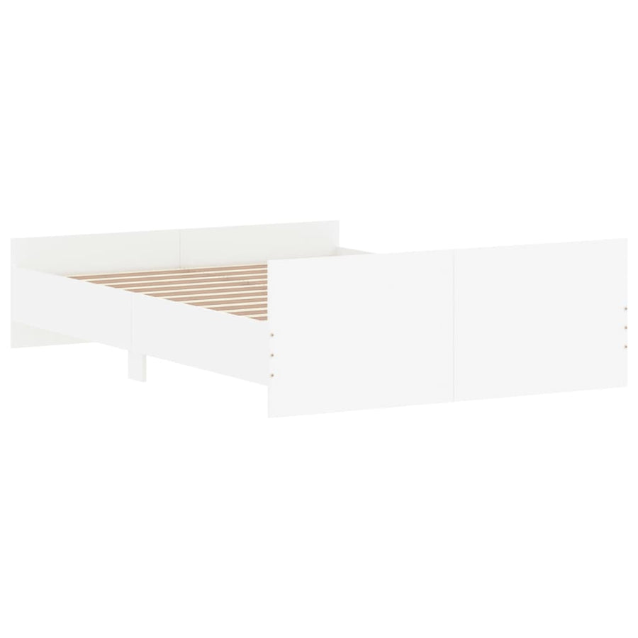Bedframe Met Hoofd- En Voeteneinde 140 x 190 cm Wit