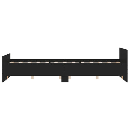Bedframe Met Hoofd- En Voeteneinde 140 x 190 cm Zwart