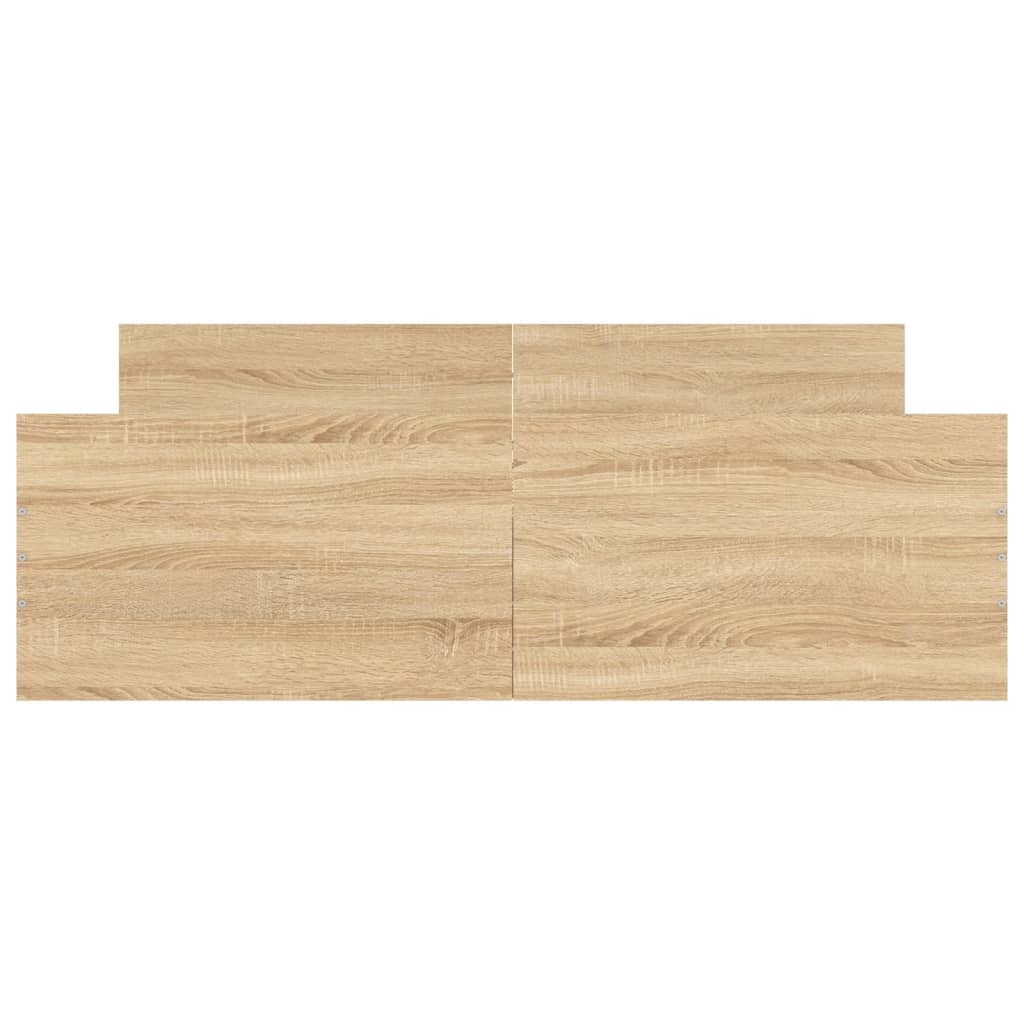 Bedframe Met Hoofd- En Voeteneinde Kleur 140 x 190 cm Sonoma eiken