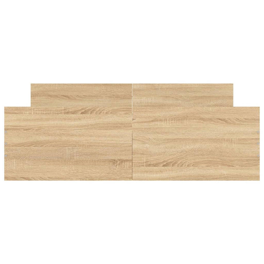 Bedframe Met Hoofd- En Voeteneinde Kleur 140 x 190 cm Sonoma eiken