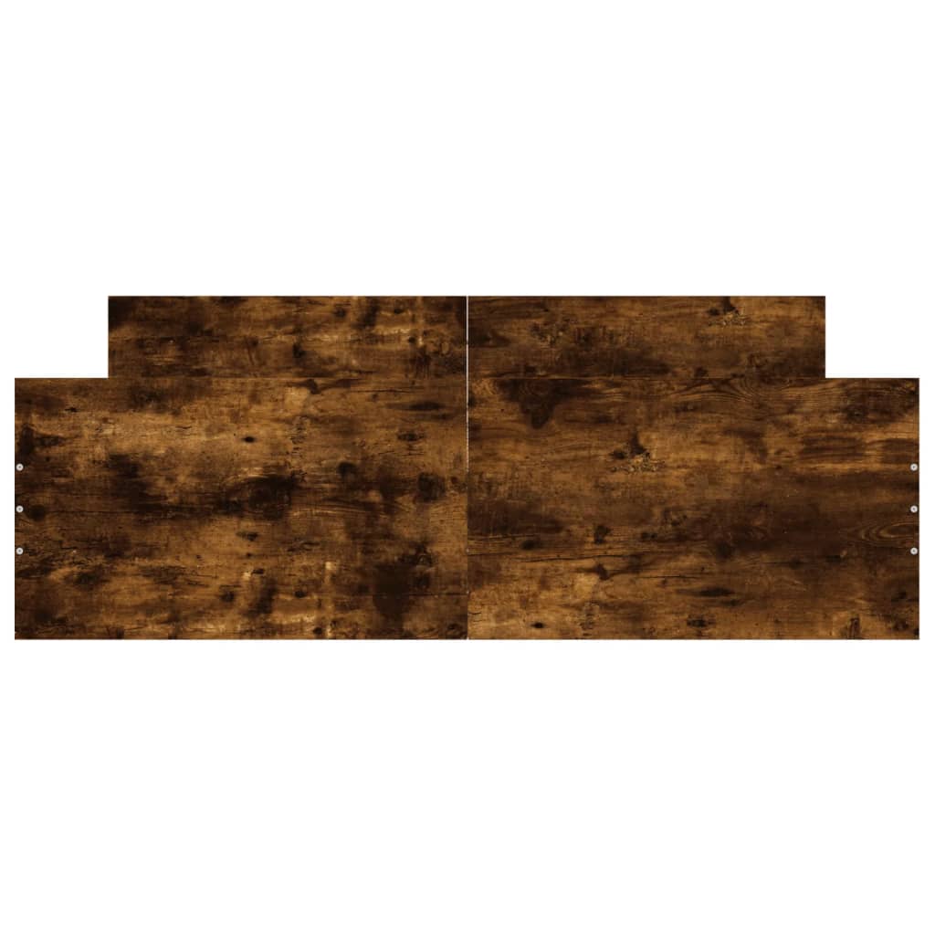 Bedframe Met Hoofd- En Voeteneinde 140 x 190 cm Gerookt eiken