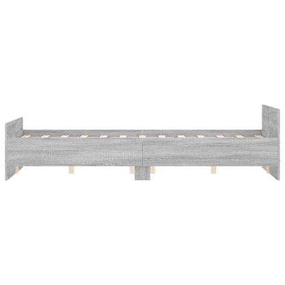 Bedframe Met Hoofd- En Voeteneinde 140 x 190 cm Grijs sonoma