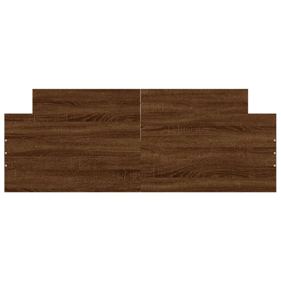 Bedframe Hoofd- En Voeteneinde Ig 140 x 190 cm bruin eikenkleur