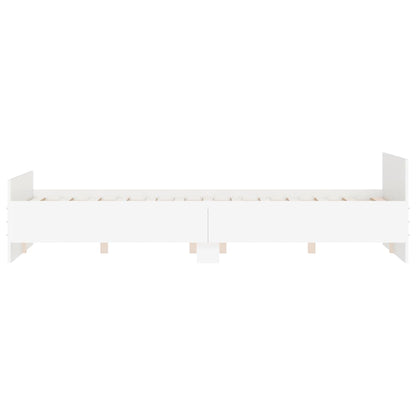 Bedframe Met Hoofd- En Voeteneinde 135 x 190 cm Wit
