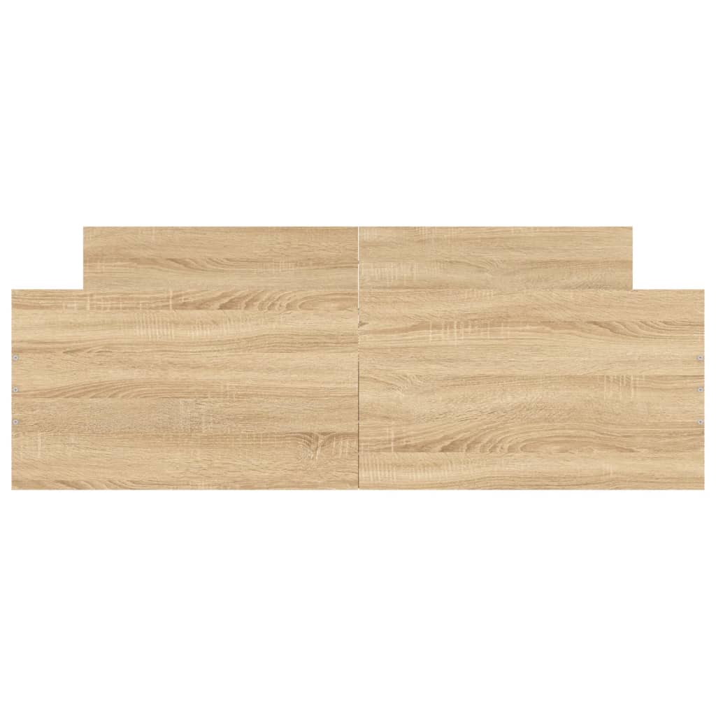 Bedframe Met Hoofd- En Voeteneinde Kleur 135 x 190 cm Sonoma eiken