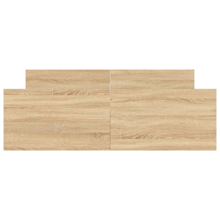 Bedframe Met Hoofd- En Voeteneinde Kleur 135 x 190 cm Sonoma eiken