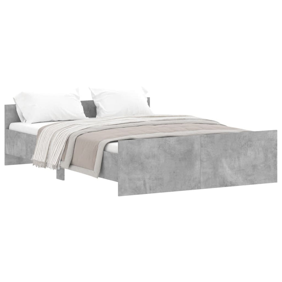 Bedframe Met Hoofd- En Voeteneinde 135 x 190 cm Betongrijs