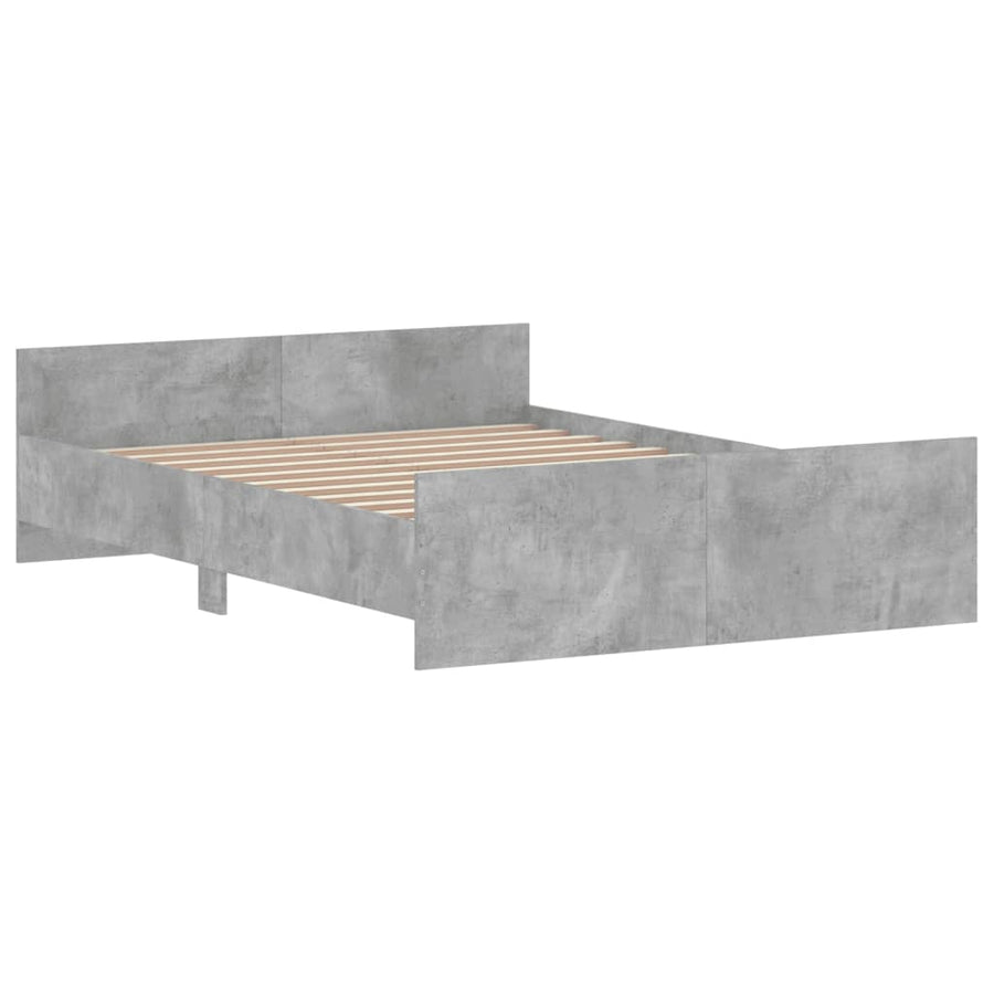Bedframe Met Hoofd- En Voeteneinde 135 x 190 cm Betongrijs