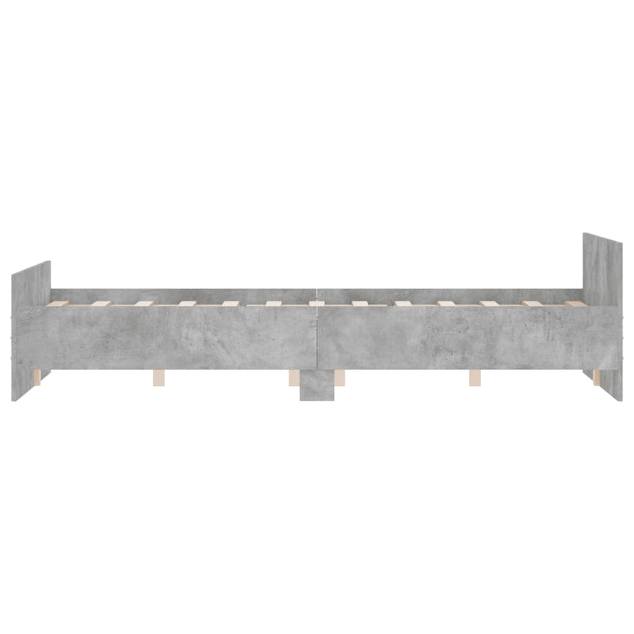 Bedframe Met Hoofd- En Voeteneinde 135 x 190 cm Betongrijs