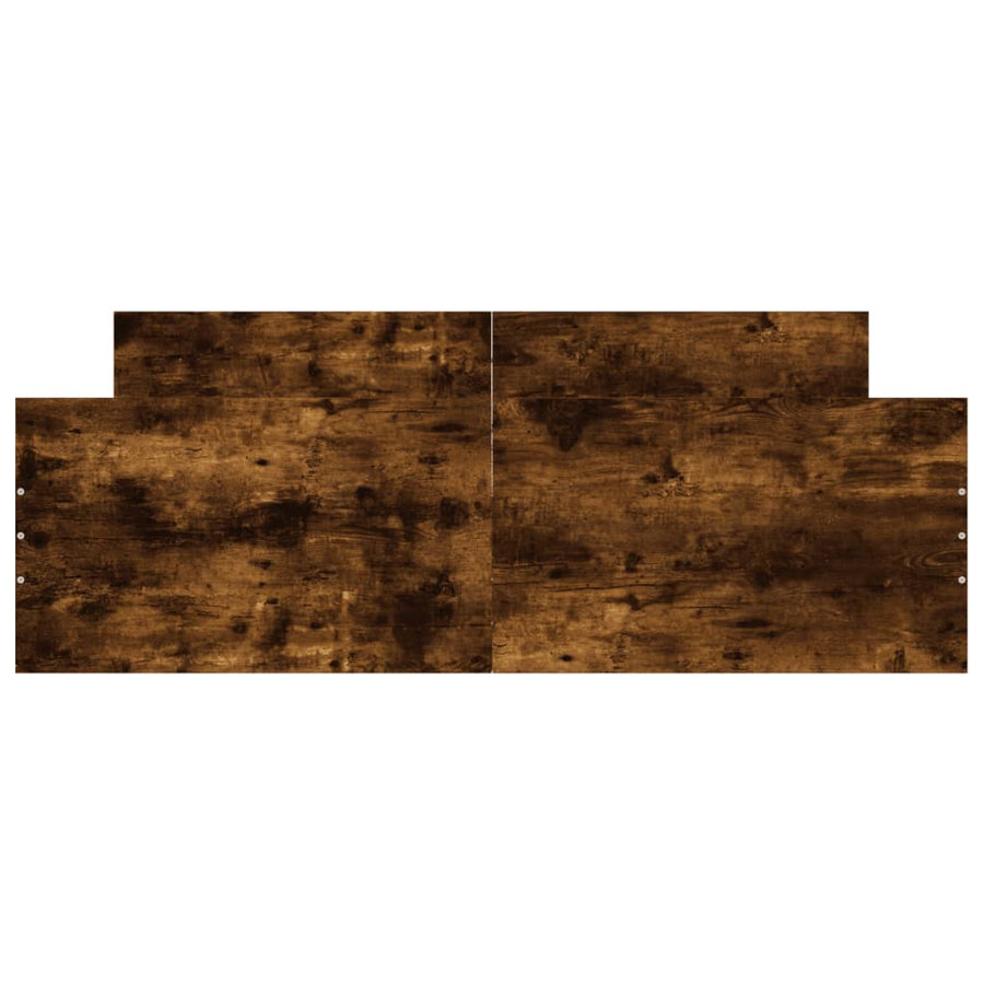 Bedframe Met Hoofd- En Voeteneinde 135 x 190 cm Gerookt eiken