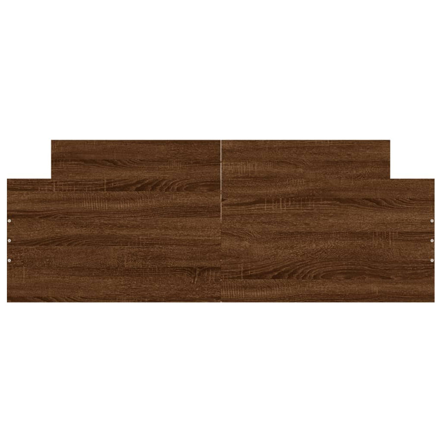 Bedframe Hoofd- En Voeteneinde Ig 135 x 190 cm bruin eikenkleur