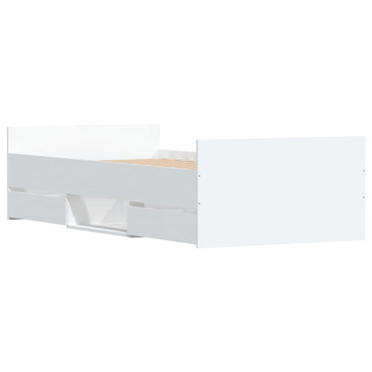 Bedframe Met Hoofd- En Voeteneinde 100 x 200 cm Wit