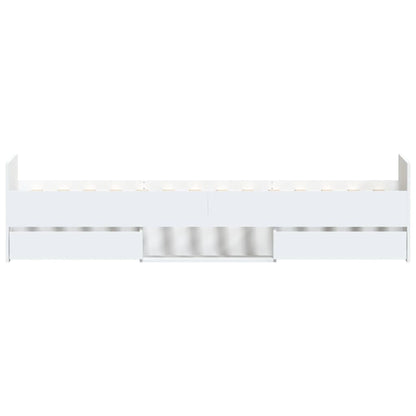 Bedframe Met Hoofd- En Voeteneinde 100 x 200 cm Wit