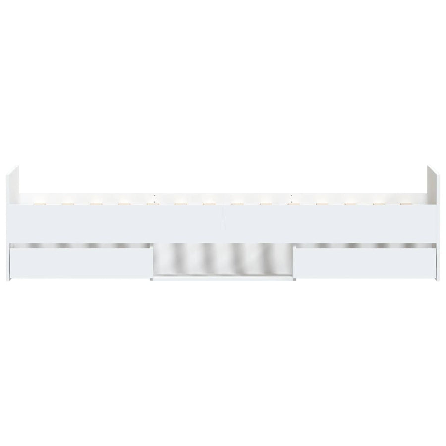 Bedframe Met Hoofd- En Voeteneinde 100 x 200 cm Wit