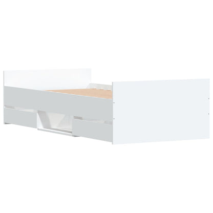 Bedframe Met Hoofd- En Voeteneinde 100 x 200 cm Wit