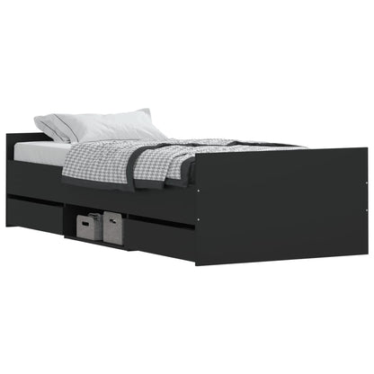 Bedframe Met Hoofd- En Voeteneinde 100 x 200 cm Zwart