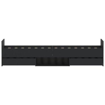 Bedframe Met Hoofd- En Voeteneinde 100 x 200 cm Zwart