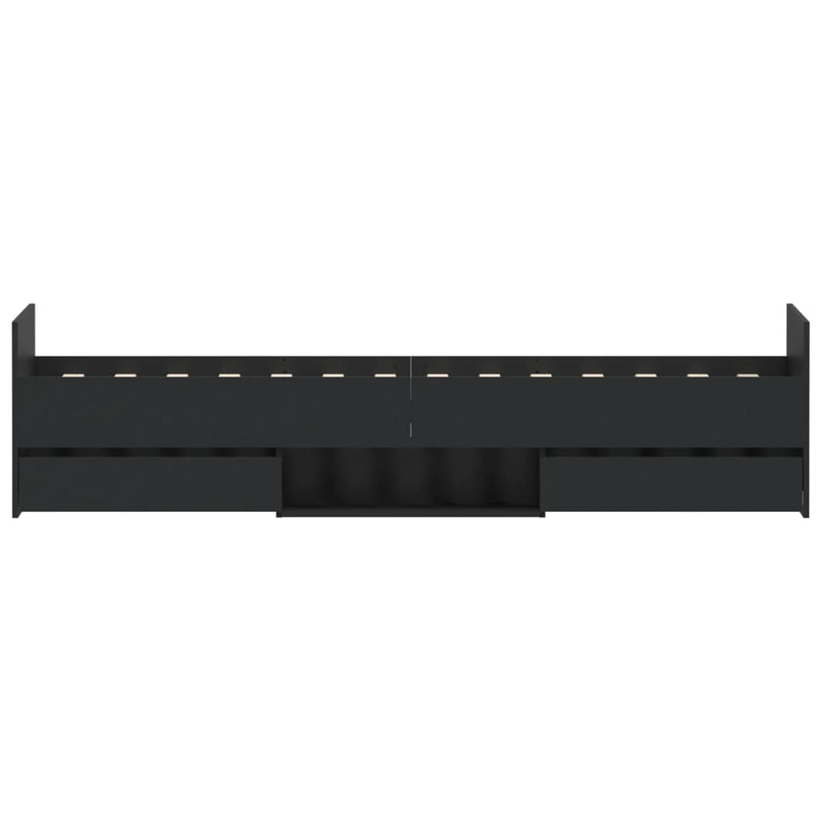 Bedframe Met Hoofd- En Voeteneinde 100 x 200 cm Zwart