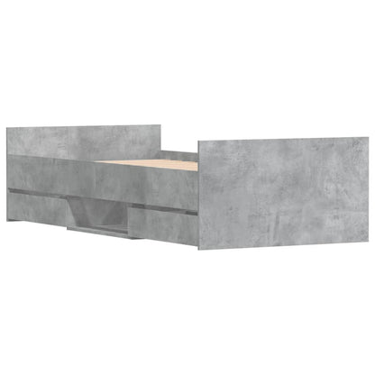 Bedframe Met Hoofd- En Voeteneinde 100 x 200 cm Betongrijs