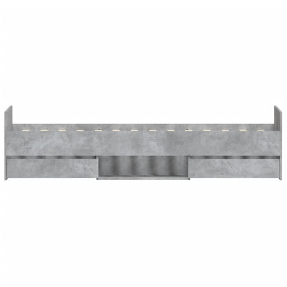 Bedframe Met Hoofd- En Voeteneinde 100 x 200 cm Betongrijs