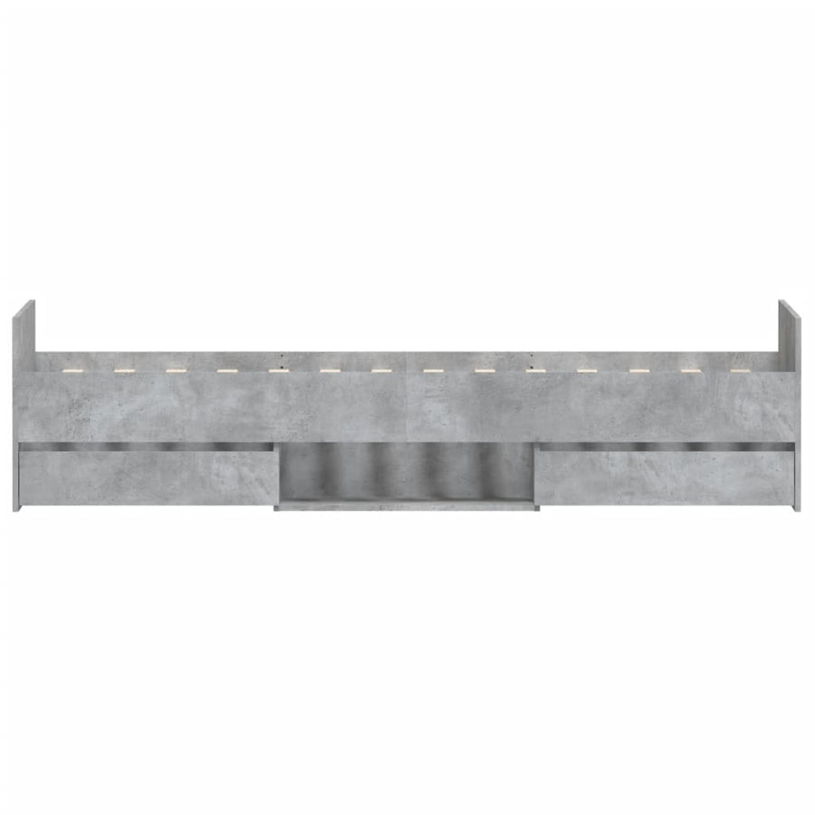 Bedframe Met Hoofd- En Voeteneinde 100 x 200 cm Betongrijs