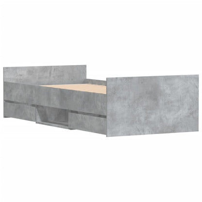 Bedframe Met Hoofd- En Voeteneinde 100 x 200 cm Betongrijs