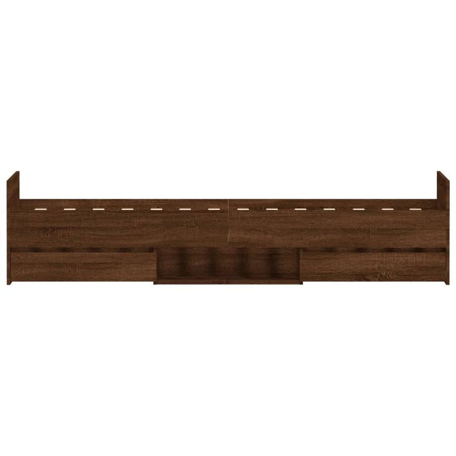 Bedframe Met Hoofd- En Voeteneinde Bruineikenkleurig 100 x 200 cm bruin eikenkleur