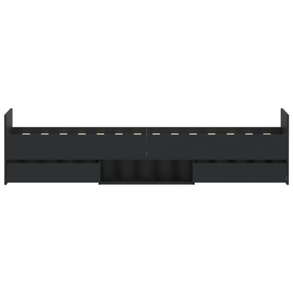 Bedframe Met Hoofd- En Voeteneinde 90 x 200 cm Zwart