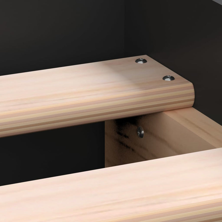Bedframe Met Hoofd- En Voeteneinde 90 x 200 cm Zwart
