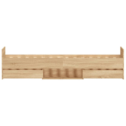 Bedframe Met Hoofd- En Voeteneinde Kleur 90 x 200 cm Sonoma eiken