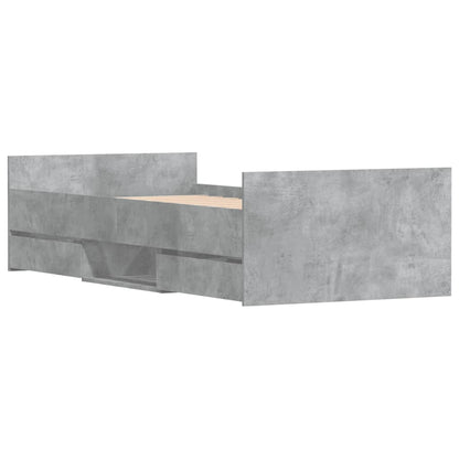 Bedframe Met Hoofd- En Voeteneinde 90 x 200 cm Betongrijs