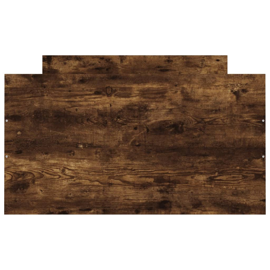 Bedframe Met Hoofd- En Voeteneinde 90 x 200 cm Gerookt eiken