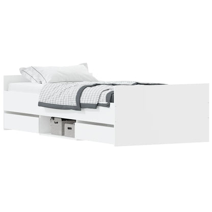 Bedframe Met Hoofd- En Voeteneinde 90 x 190 cm Wit