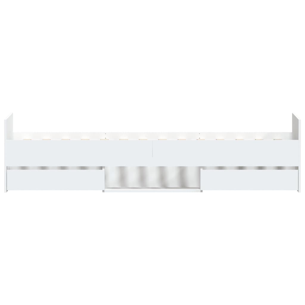 Bedframe Met Hoofd- En Voeteneinde 90 x 190 cm Wit