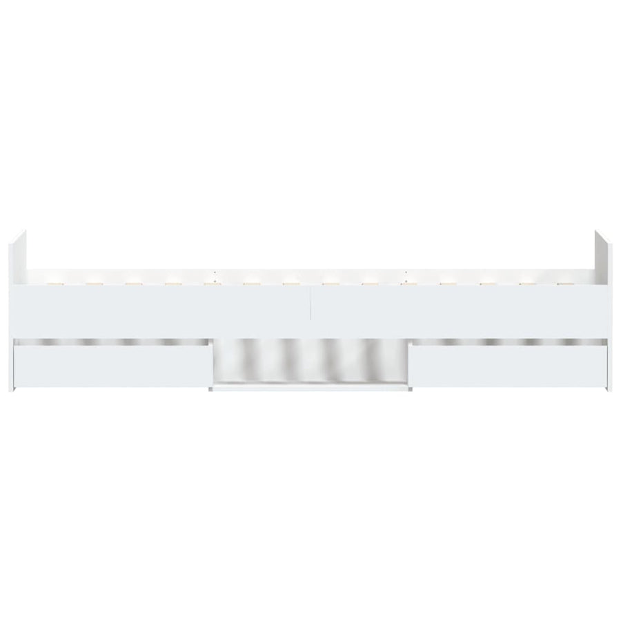 Bedframe Met Hoofd- En Voeteneinde 90 x 190 cm Wit