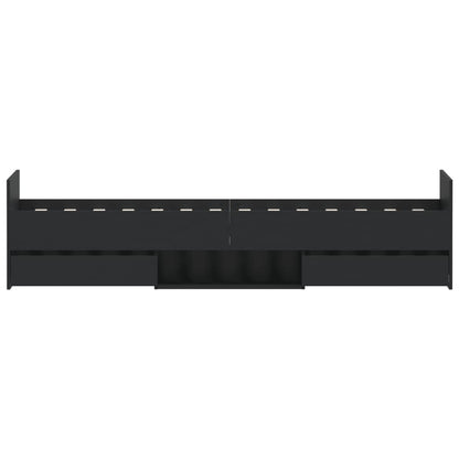 Bedframe Met Hoofd- En Voeteneinde 90 x 190 cm Zwart