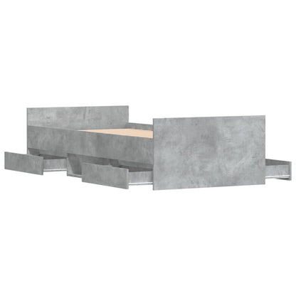 Bedframe Met Hoofd- En Voeteneinde 90 x 190 cm Betongrijs