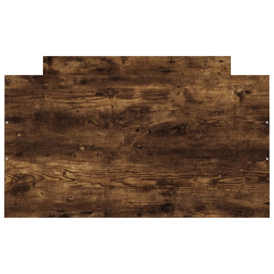 Bedframe Met Hoofd- En Voeteneinde Kleur 90 x 190 cm Gerookt eiken